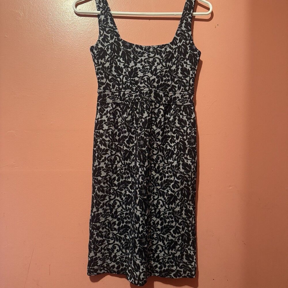 Diane Von Furstenberg Womens Short Dress Size 0 Black Gray Wool Sleeveless